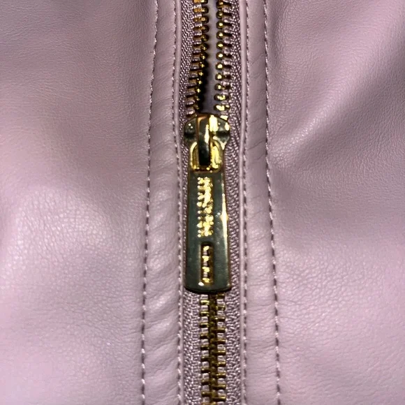 Mauve Faux Leather Jacket - Picture 4 of 6